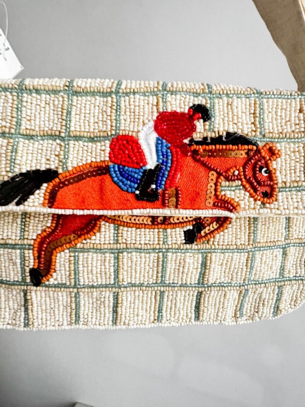 Sol and Mer Equestrian Horse Riding Theme Beaded Bag - Picture 6 of 7